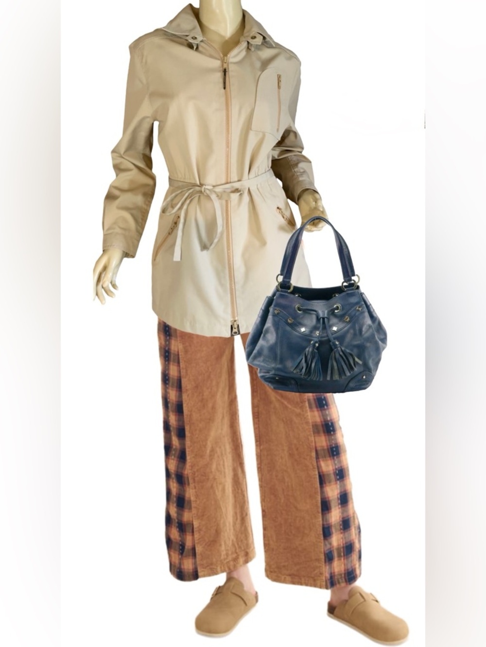 VINTAGE 1980'S TAN LONDON FOG LIGHTWEIGHT SHORT UTILITY TRENCH COAT (11/12/M)
